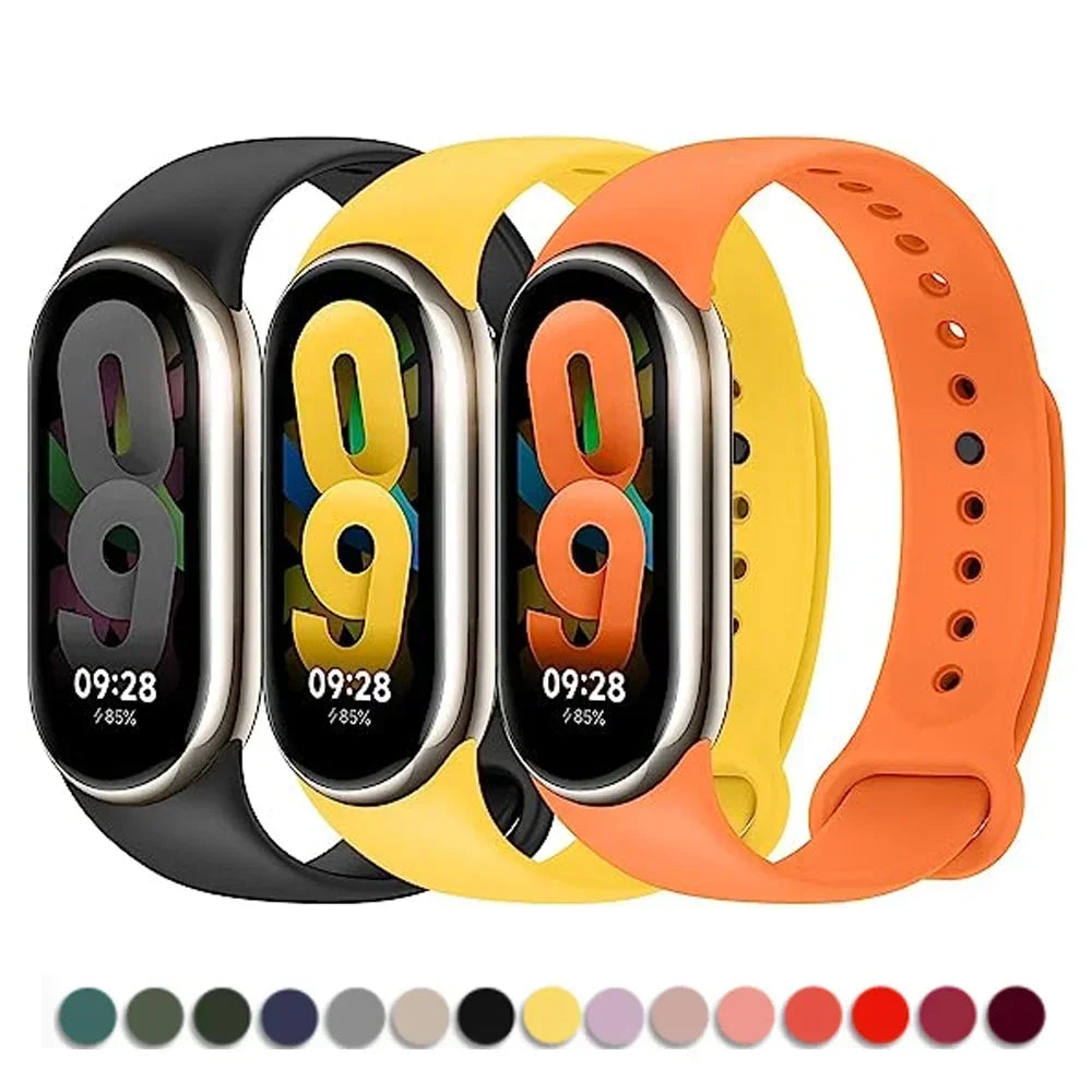 Silicone Strap For Mi band 8 xiaomi 8 9 NFC Bracelet Sport Belt Replacement Smartwatch Bracelet Watchband Xiaomi Bands 8 Straps