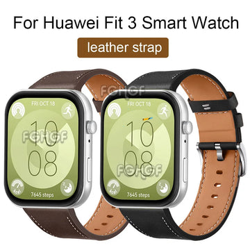 Leather Strap For Huawei Watch Fit 3 Smart Watchband Replacement Correa For Huawei Watch Fit 3 Bracelet Wristband Strap Accessor
