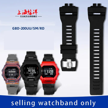 Silicone wristband for Casio G-SHOCK small square GBD-200 series special waterproof resin silicone watch strap bracelet accessor