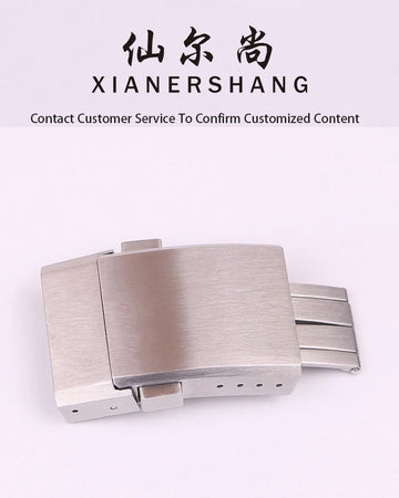 XIANERSHANG Custom B-reitling 1884 Watch Clasp 20MM Belt Buckle Polished Wire Draw Stainless Steel Folding Buckle Watch Accessor