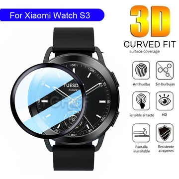 Screen Protector For Xiaomi Watch S3 S1 Active/Pro S2 42 46mm Full Cover Soft Protective Film For Mi Watch S3 Accessor Not Glass